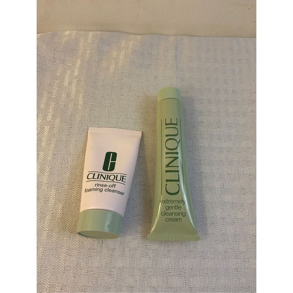Clinique rise off foam cleanser 1oz and extremely‎ gentle cleaning cream 1oz set